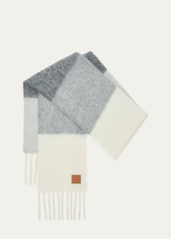 LoeweStriped Jacquard Twill Wool-Blend Scarf