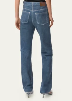 LoeweSuede Goatskin Straight-Leg Trousers