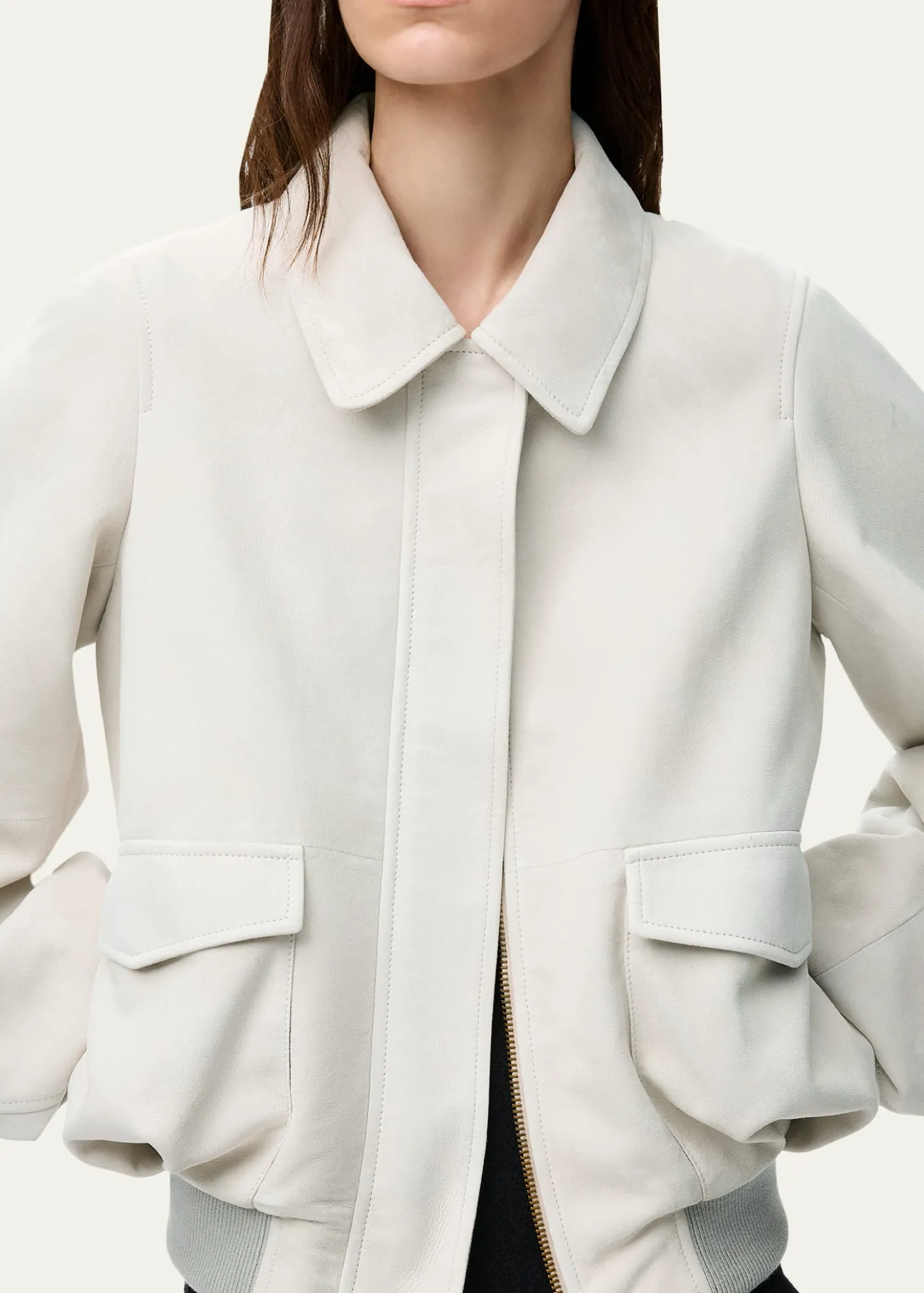 LoeweSuede Oversized Bomber Jacket