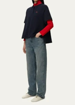 LoeweTrapeze Short-Sleeve Polo Shirt