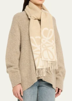 LoeweWool and Cashmere Anagram Scarf