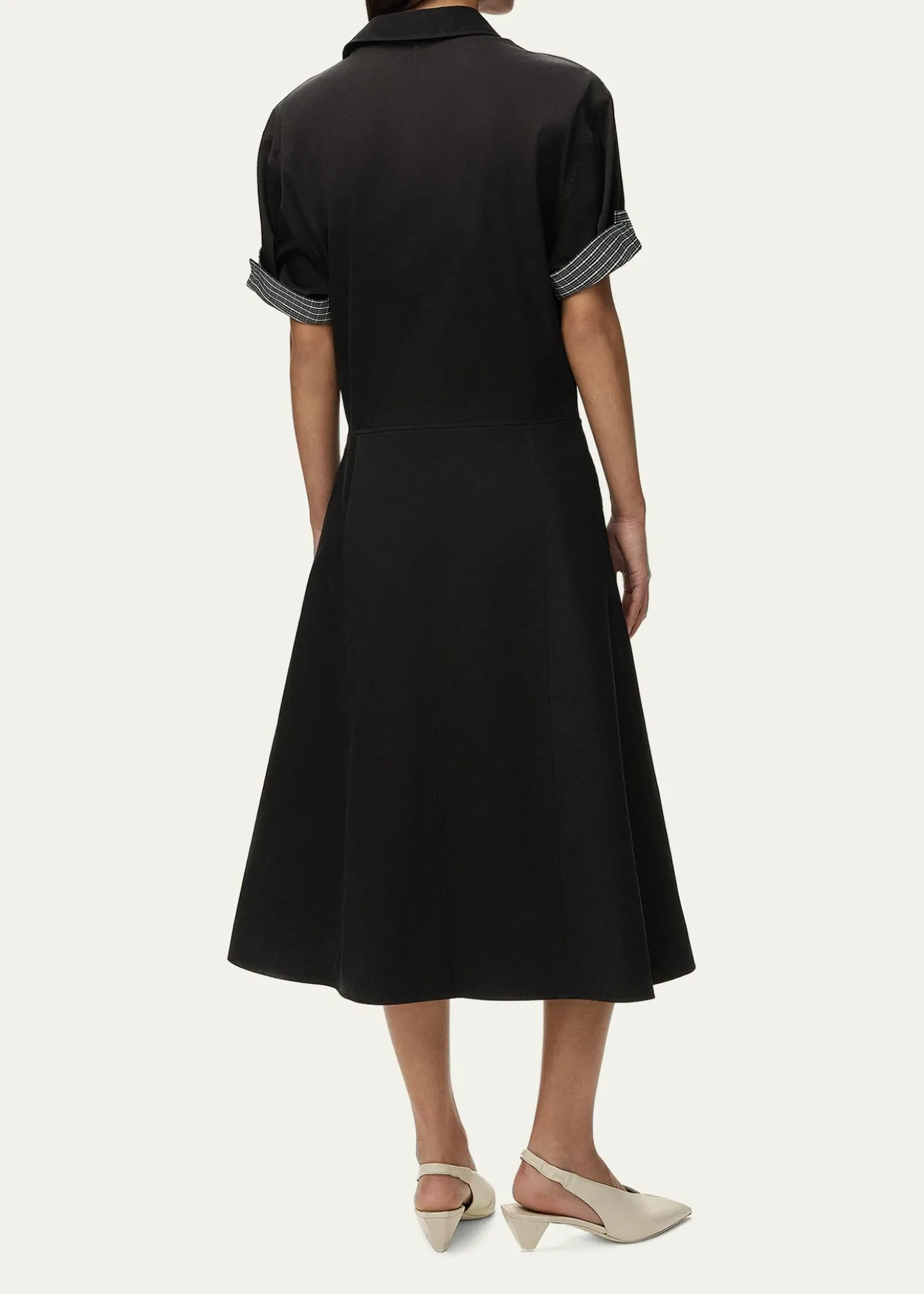 LoeweWrapped Short-Sleeve Midi Shirtdress