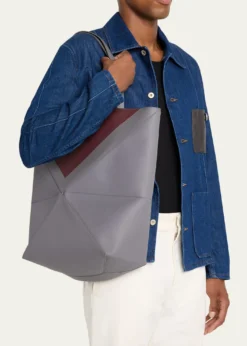 Loewex Albers Men's Puzzle Fold Tote Bag in Nappa Leather