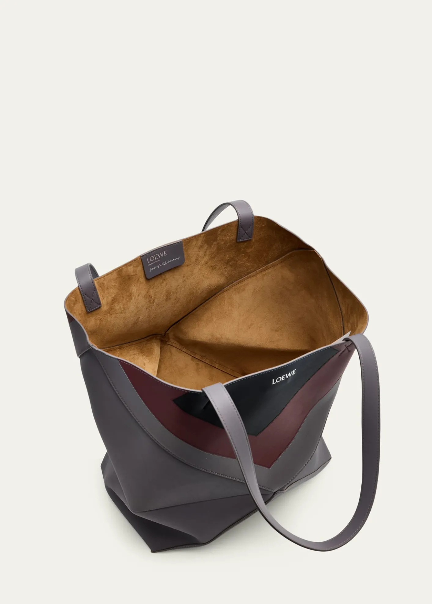 Loewex Albers Men's Puzzle Fold Tote Bag in Nappa Leather