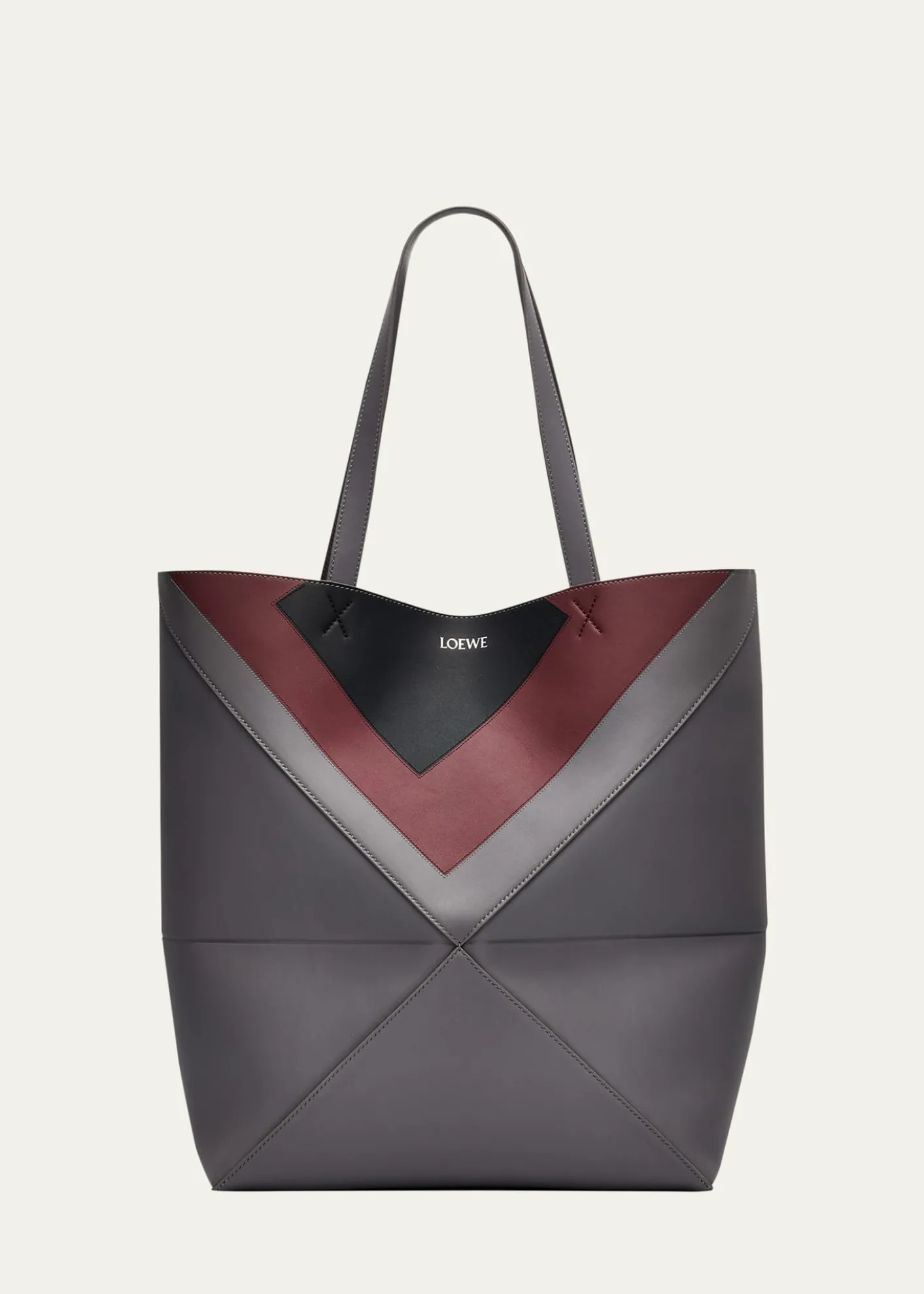 Loewex Albers Men's Puzzle Fold Tote Bag in Nappa Leather