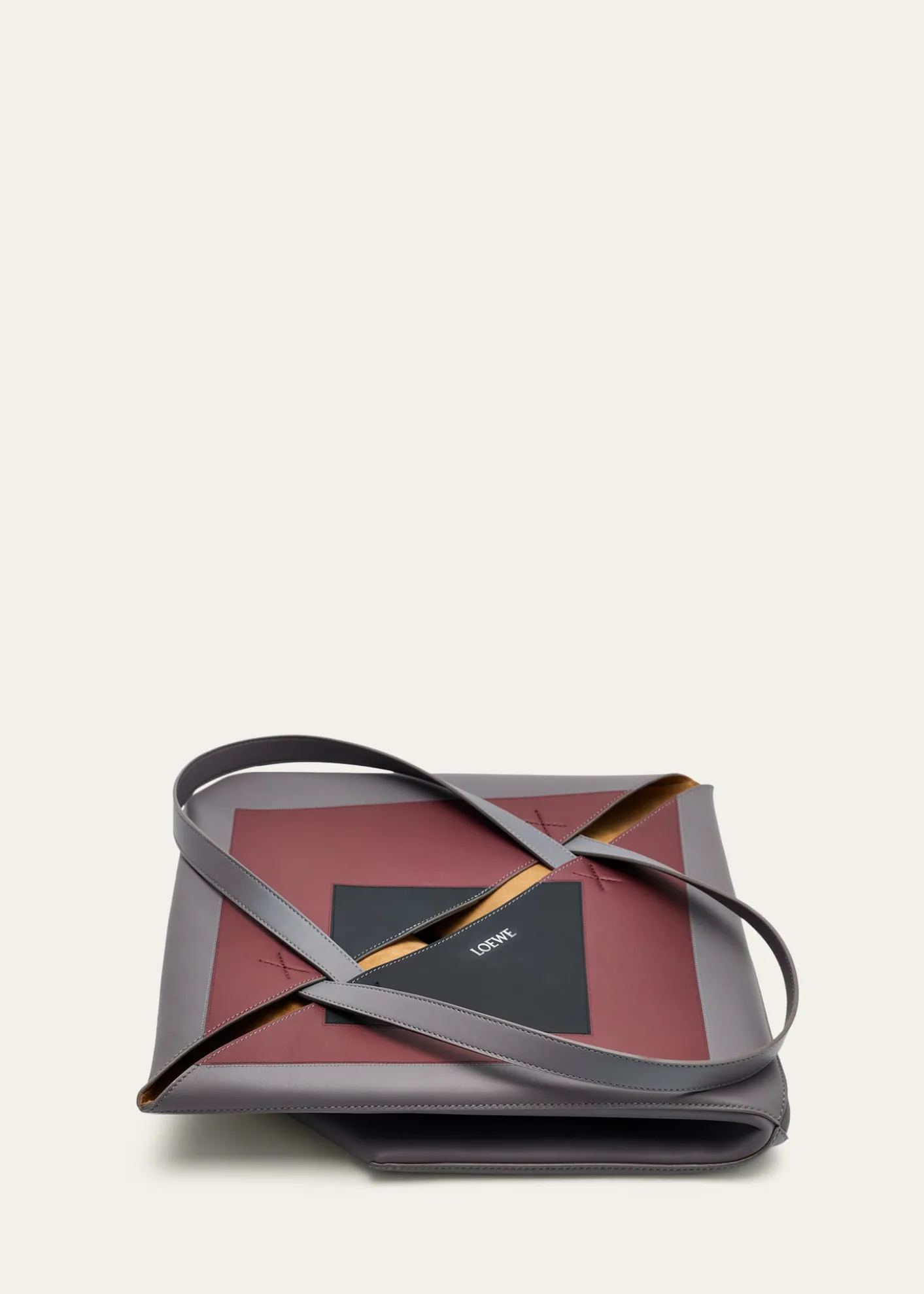 Loewex Albers Men's Puzzle Fold Tote Bag in Nappa Leather