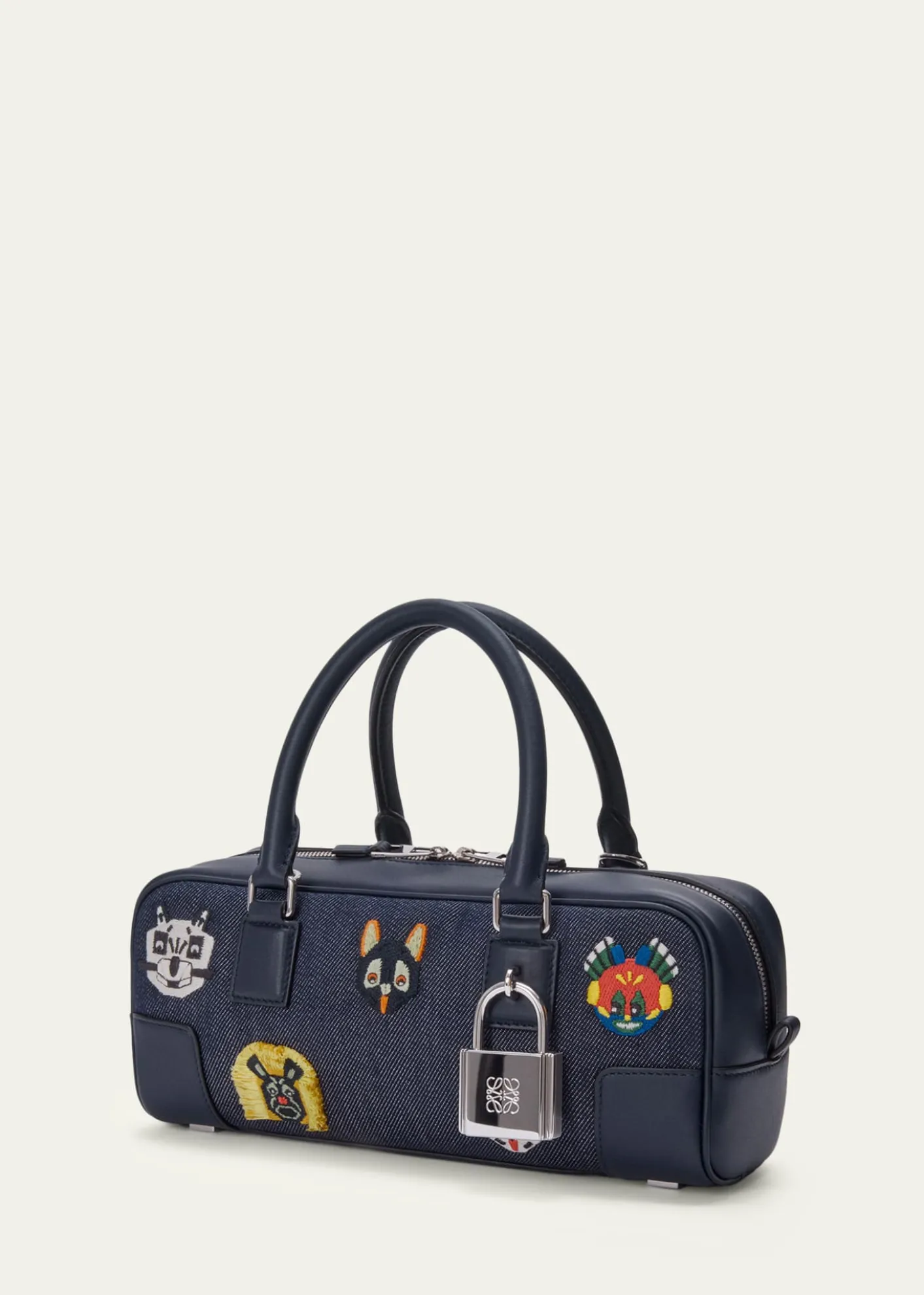 Loewex Louis Wain Amazona 23 Top-Handle Bag in Denim