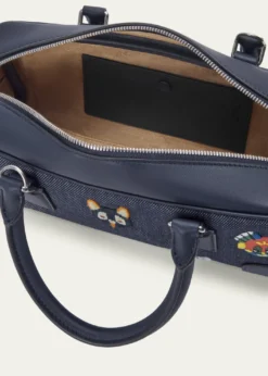 Loewex Louis Wain Amazona 23 Top-Handle Bag in Denim