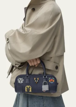 Loewex Louis Wain Amazona 23 Top-Handle Bag in Denim