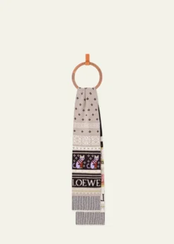 Loewex Louis Wain Futurist Cat Fair Isle Scarf