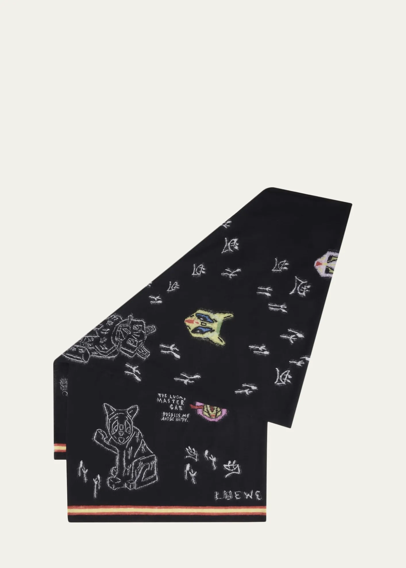 Loewex Louis Wain Futuristic Cats Intarsia Scarf