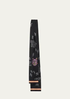 Loewex Louis Wain Futuristic Cats Intarsia Scarf
