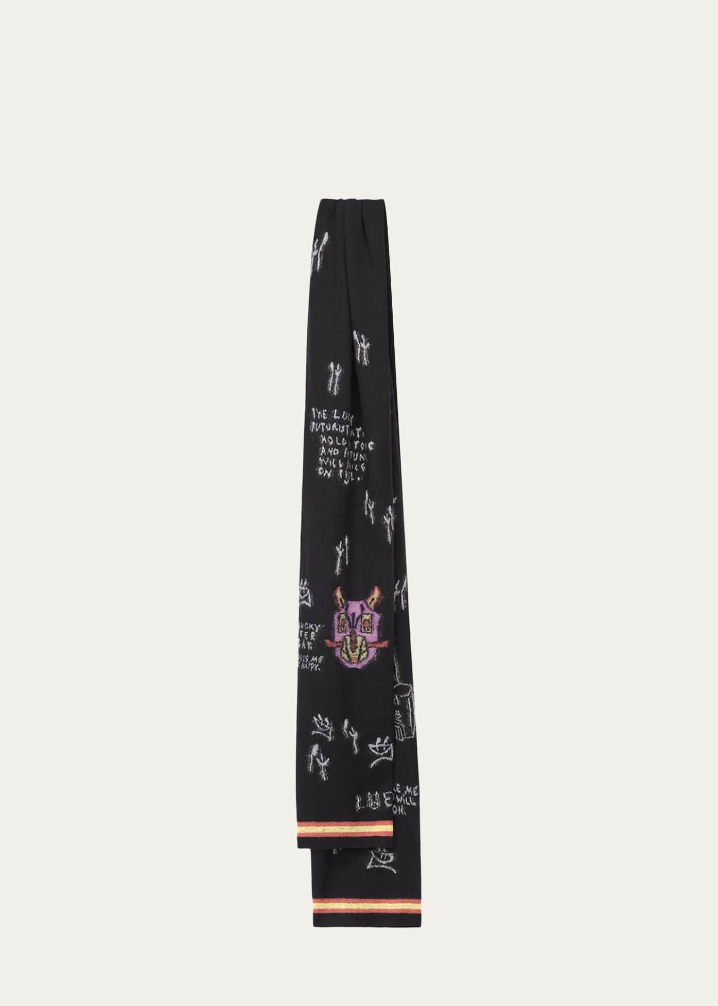 Loewex Louis Wain Futuristic Cats Intarsia Scarf