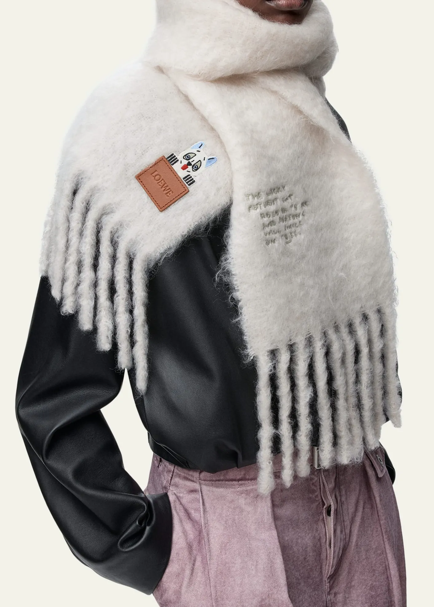Loewex Louis Wain Mohair and Wool Blend Scarf
