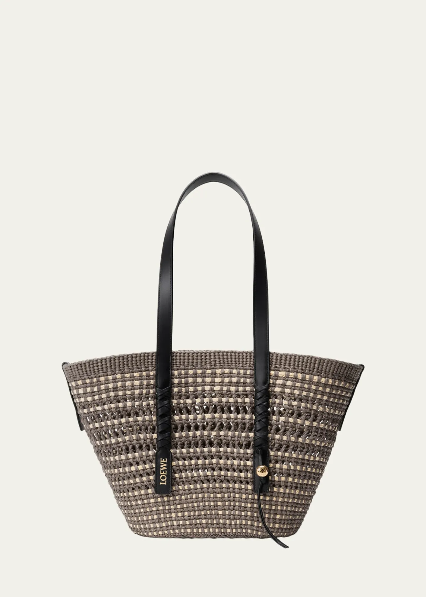 Loewex Paula's Ibiza Braid Medium Woven Basket Tote Bag
