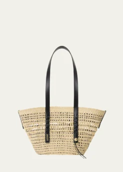 Loewex Paula's Ibiza Braid Medium Woven Basket Tote Bag