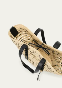 Loewex Paula's Ibiza Braid Medium Woven Basket Tote Bag