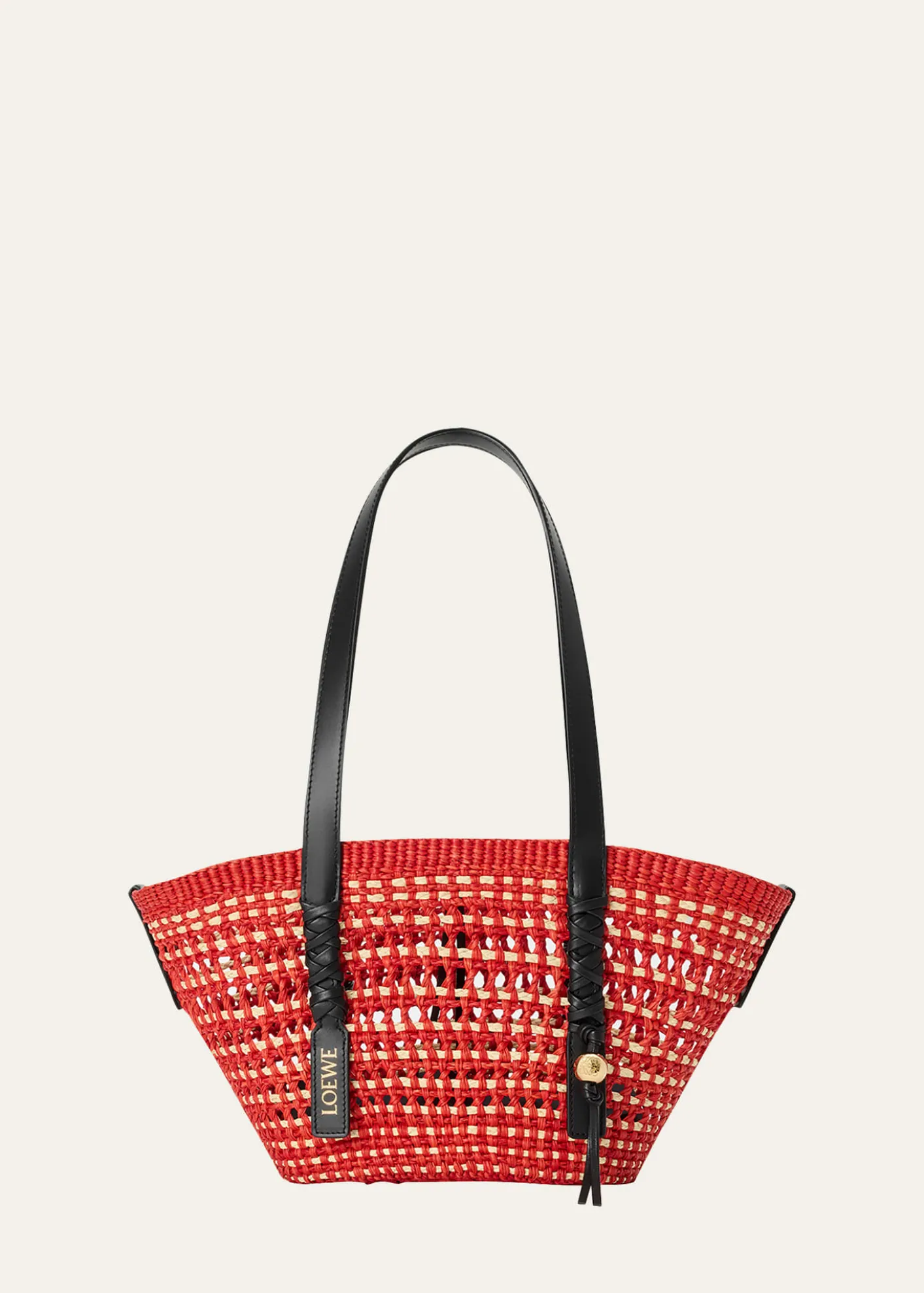Loewex Paula's Ibiza Braid Small Woven Basket Tote Bag