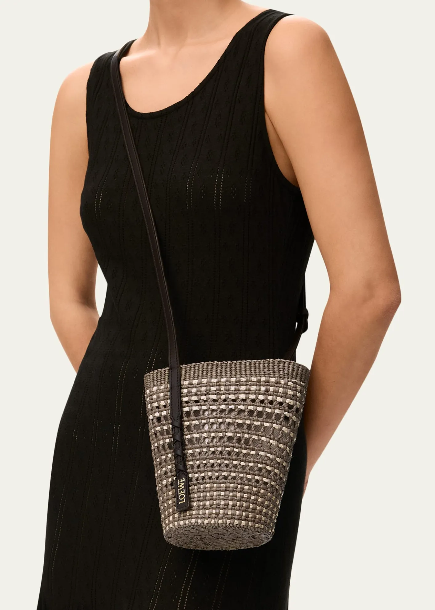 Loewex Paula's Ibiza Braid Woven Palm Leaf Crossbody Bag