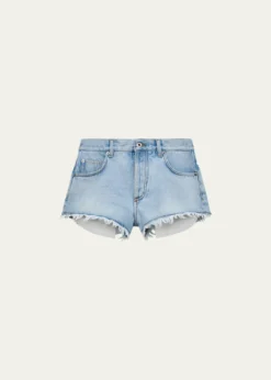 Loewex Paula's Ibiza Cotton Anagram Frayed Cut-Off Shorts