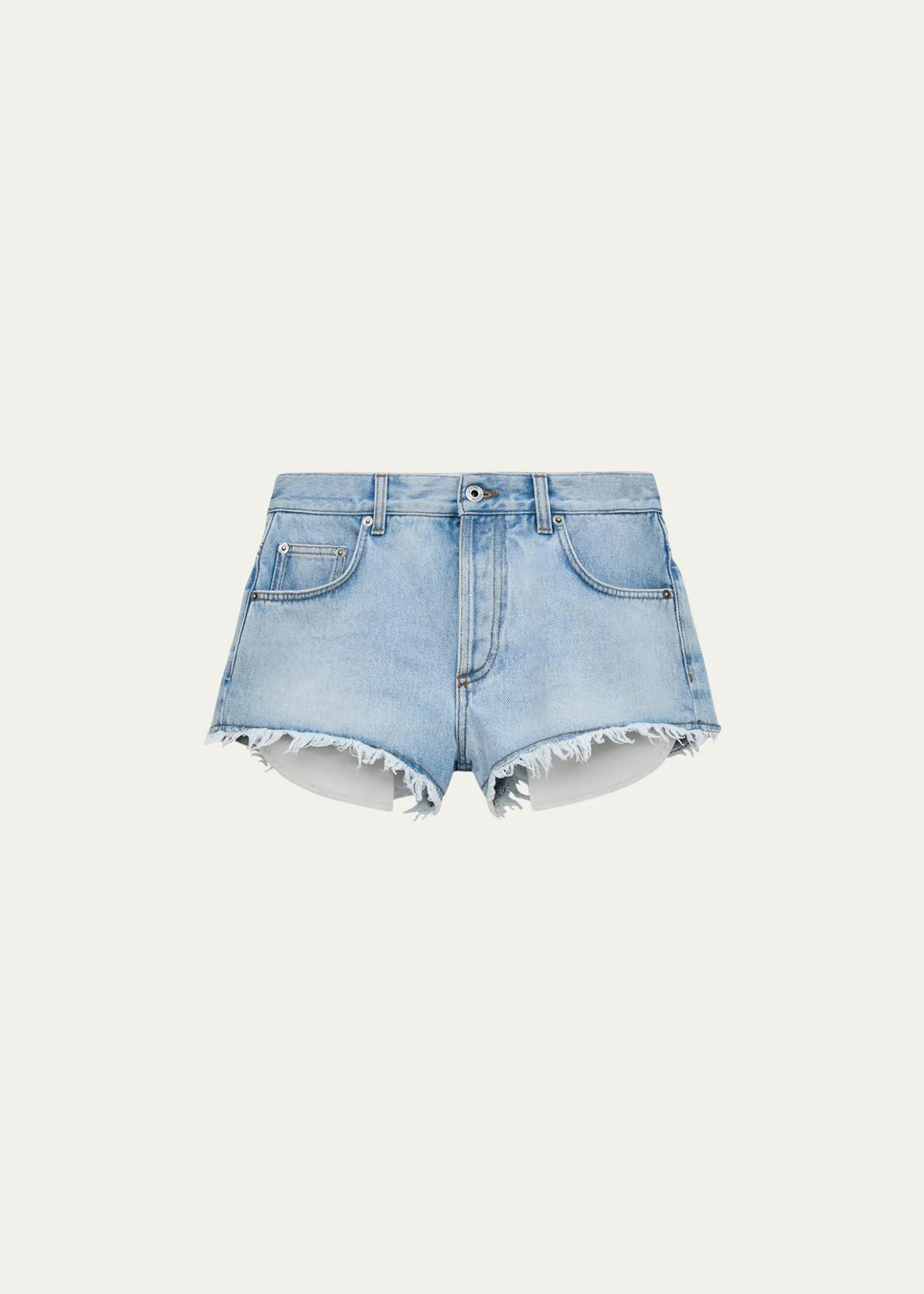 Loewex Paula's Ibiza Cotton Anagram Frayed Cut-Off Shorts