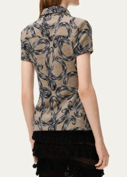Loewex Paula's Ibiza Cotton-Blend Large Logo Buttoned Shirt