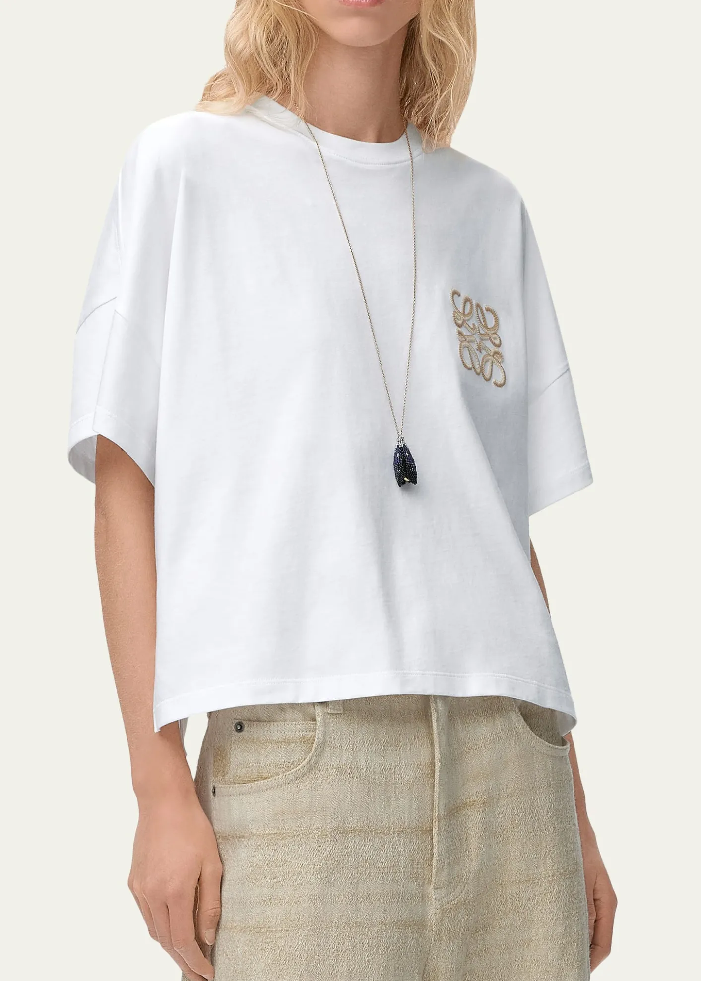 Loewex Paula's Ibiza Cotton Boxy Fit Anagram T-Shirt