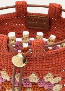 Loewex Paula's Ibiza Crochet Raffia Pocket Crossbody Bag