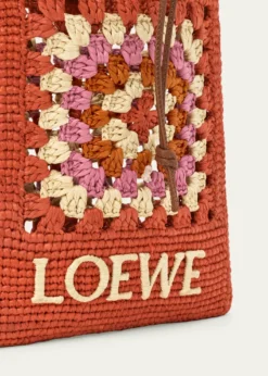 Loewex Paula's Ibiza Crochet Raffia Pocket Crossbody Bag