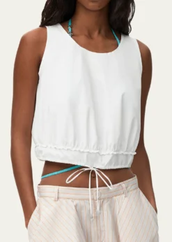 Loewex Paula's Ibiza Cropped Drawstring Top