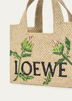 Loewex Paula's Ibiza Embroidered Raffia Tote Bag
