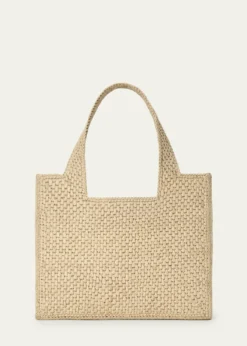 Loewex Paula's Ibiza Embroidered Raffia Tote Bag
