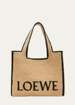 Loewex Paula's Ibiza Font Large Tote Bag in Raffia
