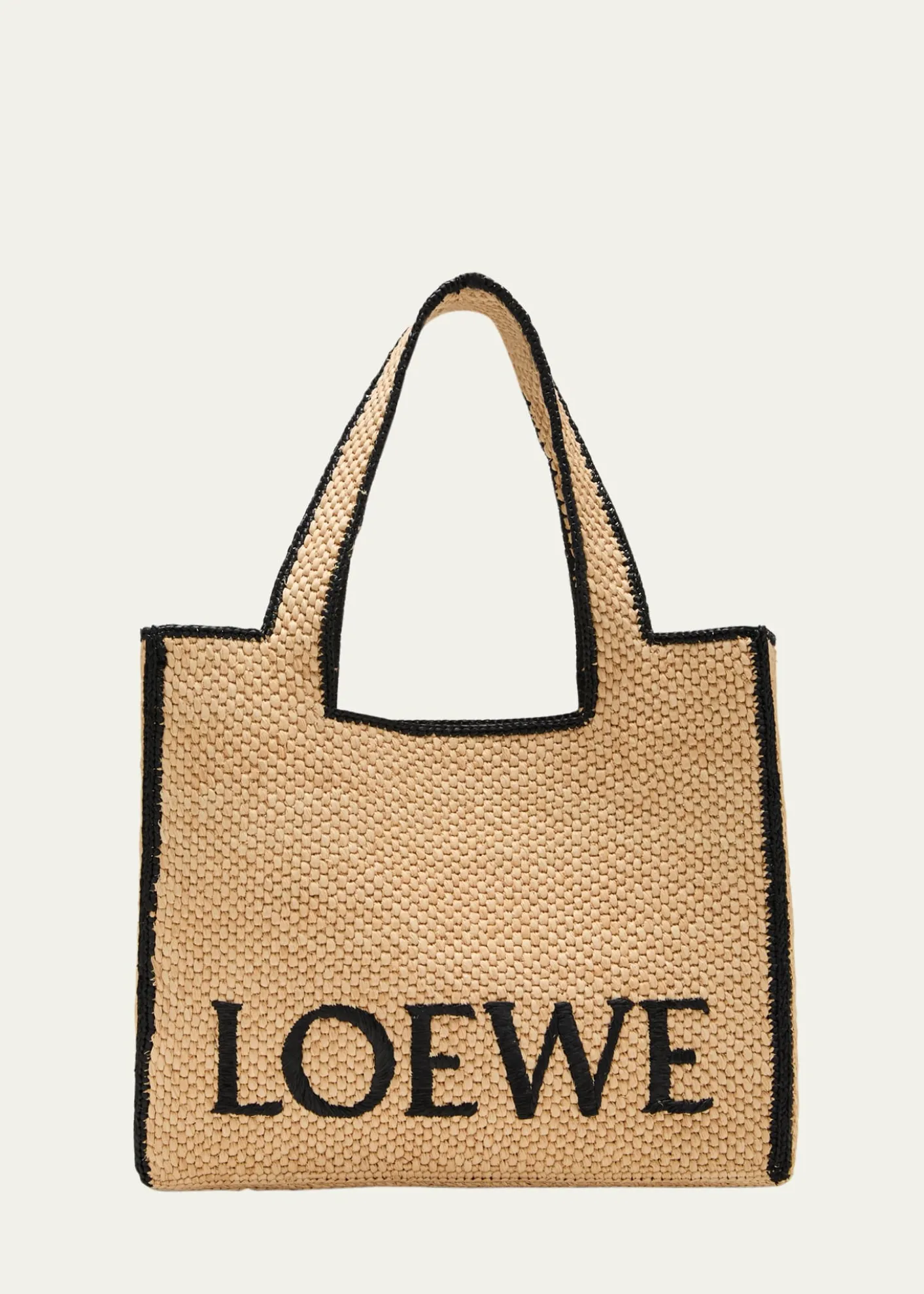 Loewex Paula's Ibiza Font Large Tote Bag in Raffia