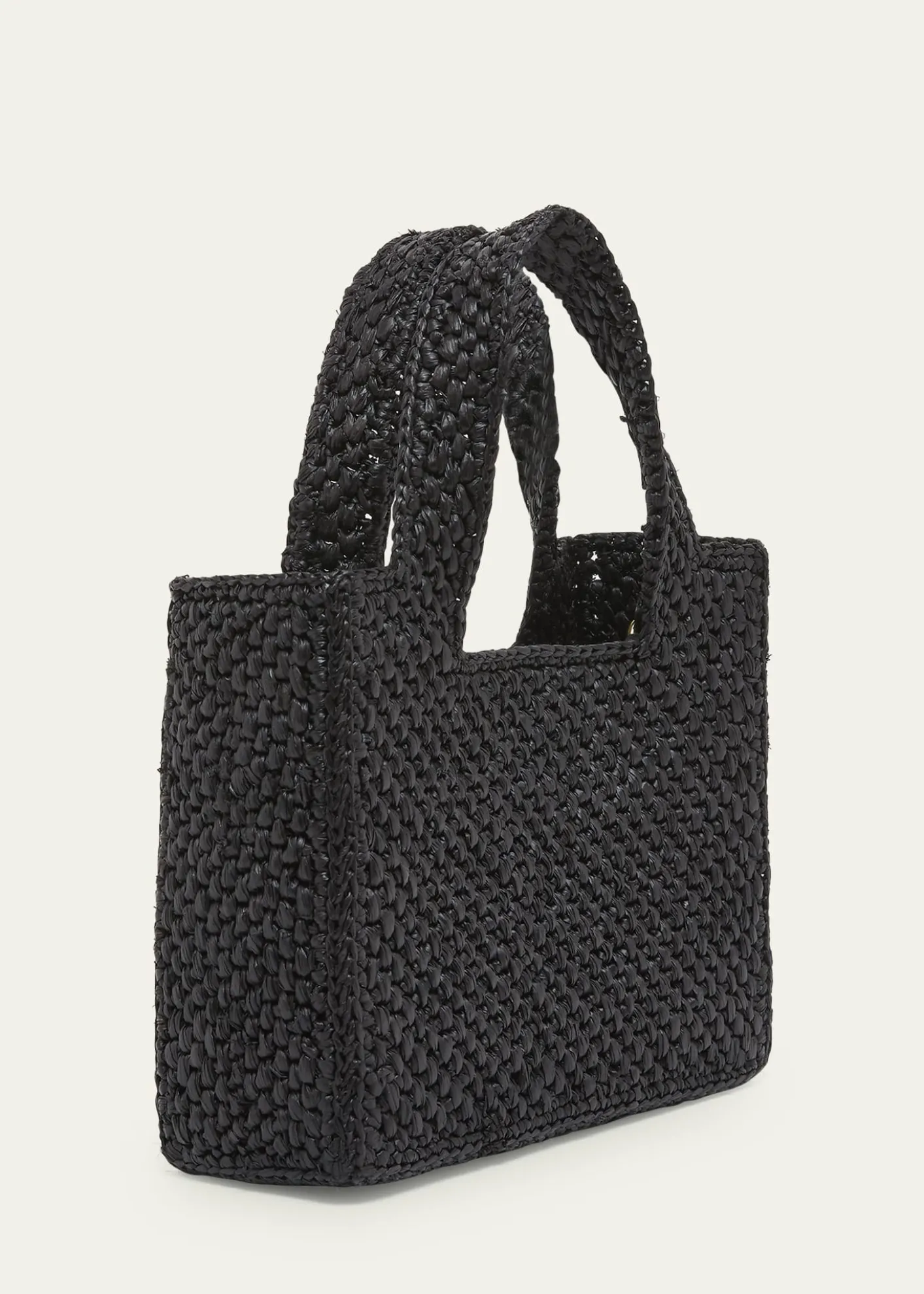 Loewex Paula's Ibiza Font Logo Mini Tote Bag in Raffia