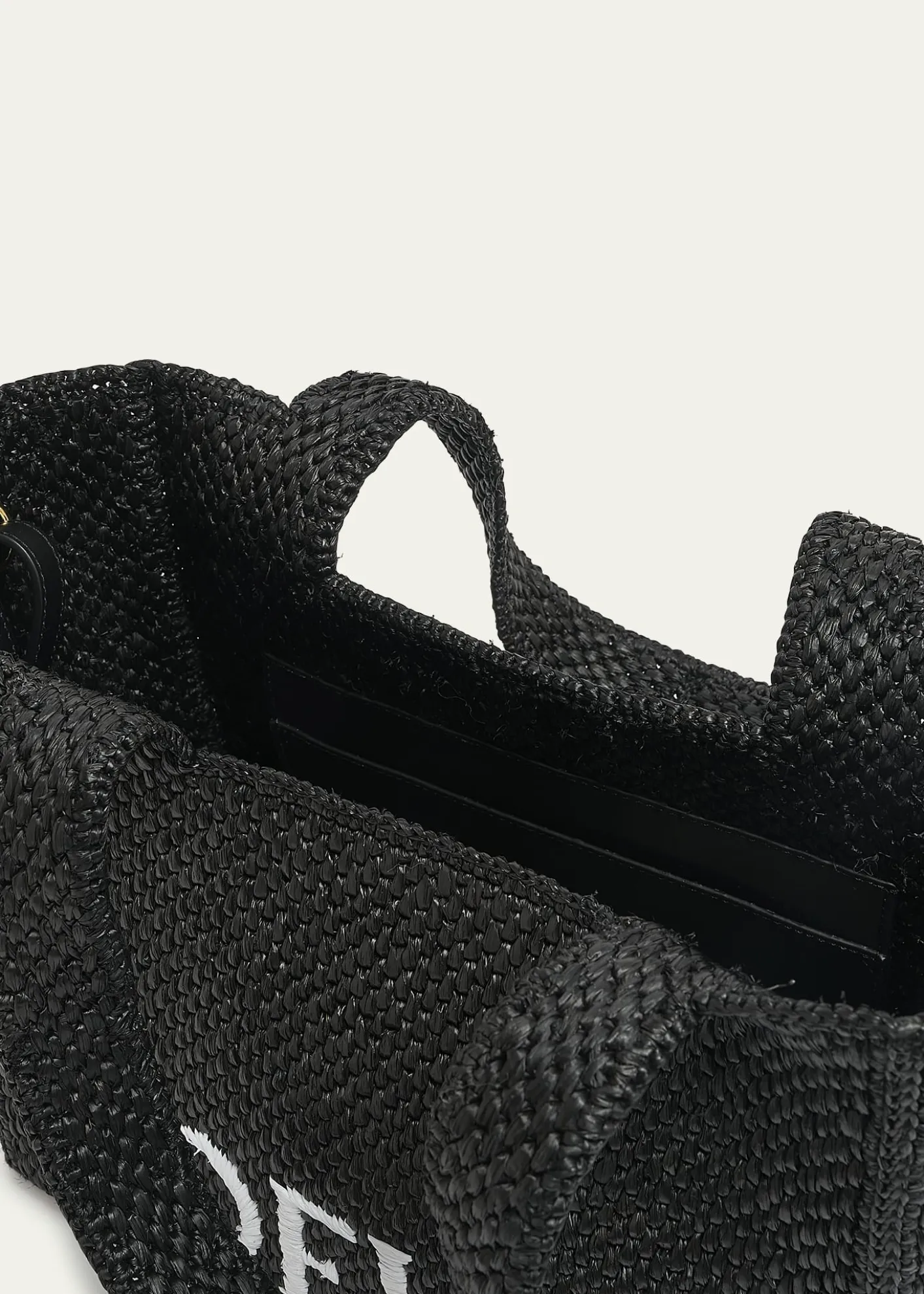 Loewex Paula's Ibiza Font Logo Medium Tote Bag in Raffia