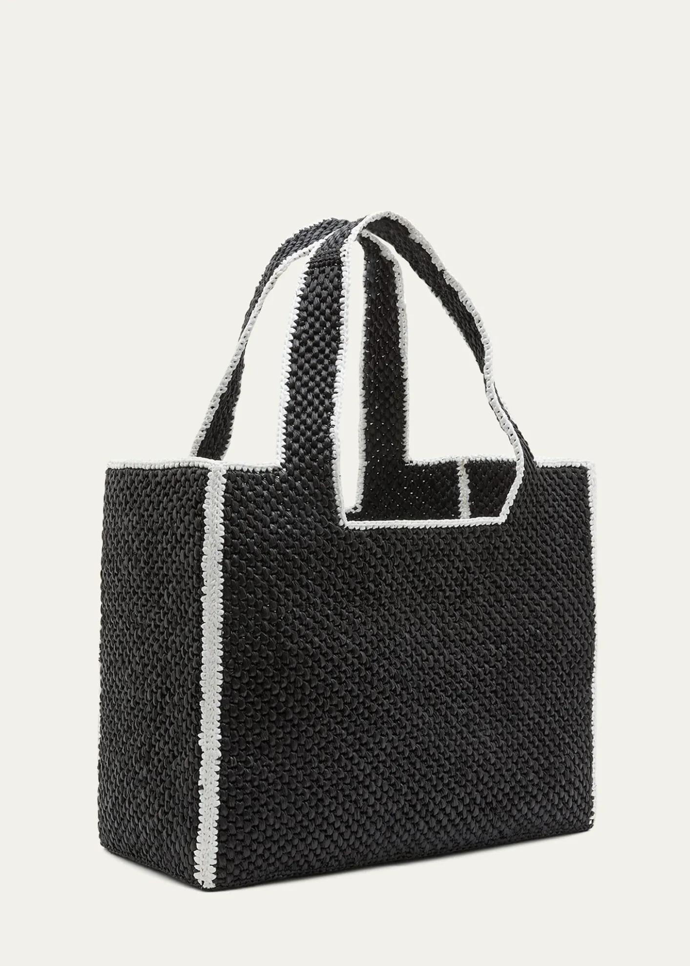 Loewex Paula's Ibiza Font Logo Large Tote Bag in Raffia
