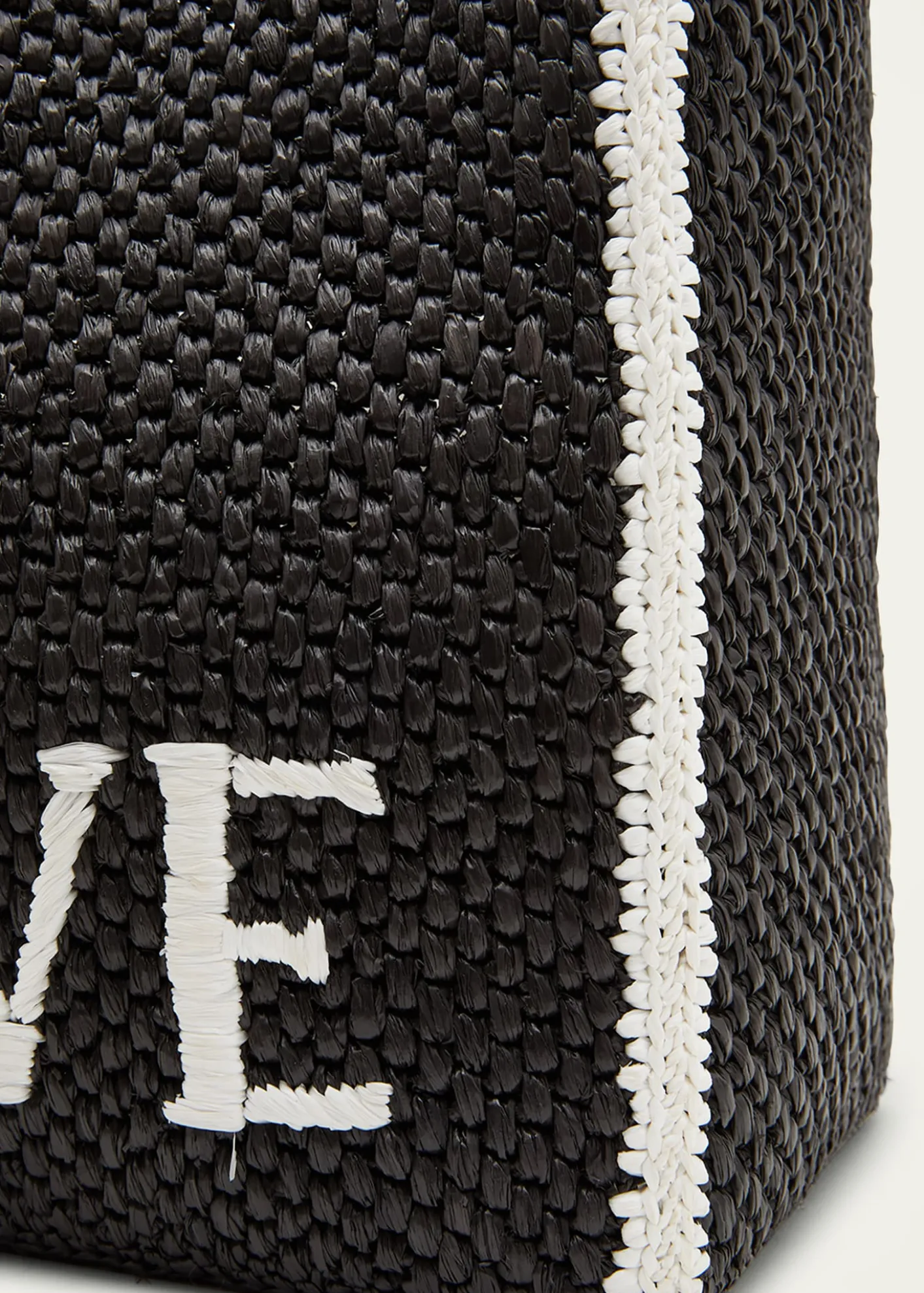 Loewex Paula's Ibiza Font Logo Large Tote Bag in Raffia