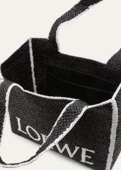 Loewex Paula's Ibiza Font Logo Large Tote Bag in Raffia