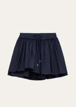 Loewex Paula's Ibiza Layered Cotton Drawstring Mini Skirt
