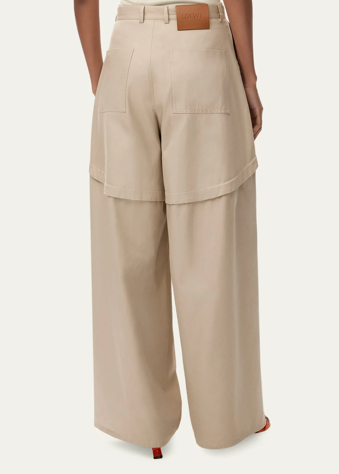 Loewex Paula's Ibiza Layered Yoke Wide-Leg Trousers