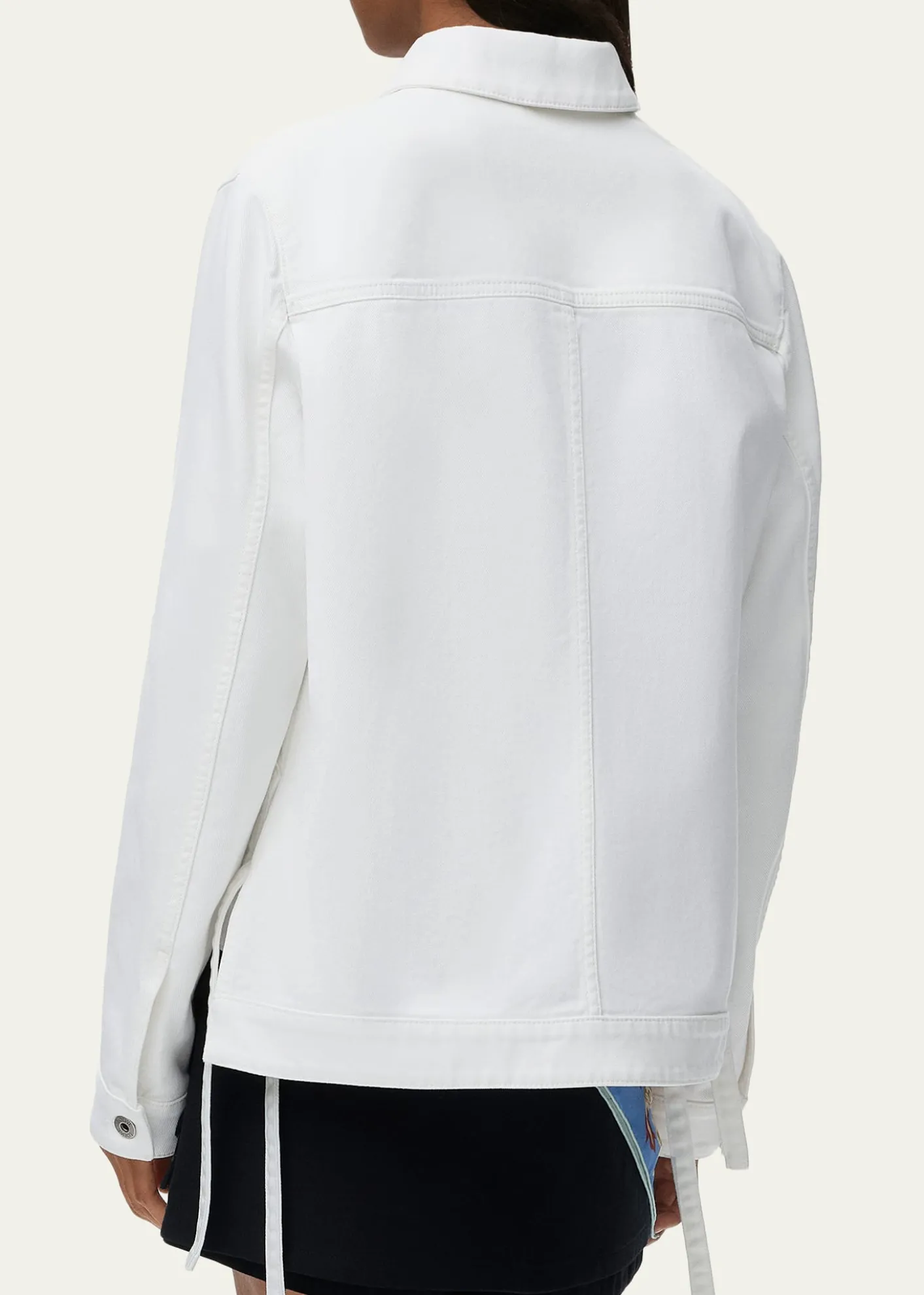 Loewex Paula's Ibiza Leather-Pocket Denim Workwear Jacket