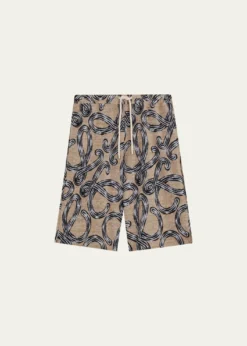 Loewex Paula's Ibiza Men's Cotton-Terry Logo Script Shorts