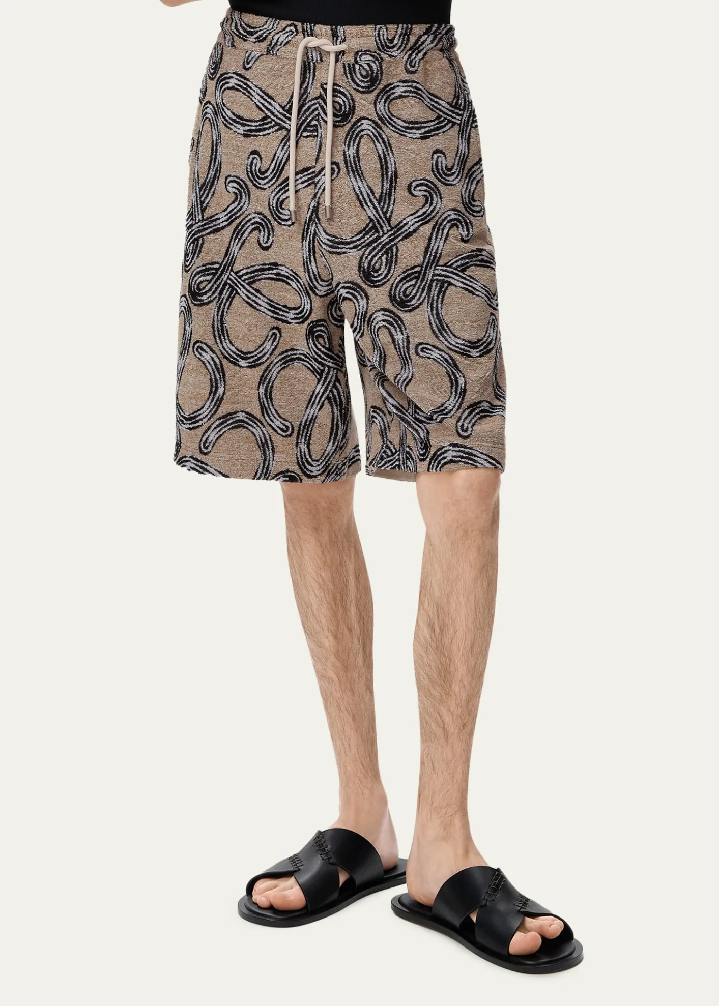 Loewex Paula's Ibiza Men's Cotton-Terry Logo Script Shorts