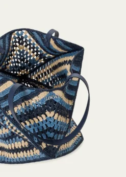 Loewex Paula’s Ibiza Men's Puzzle Fold XL Raffia Tote Bag