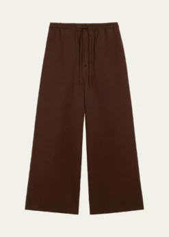 Loewex Paula's Ibiza Men's Washed Satin Wide-Leg Drawstring Pants
