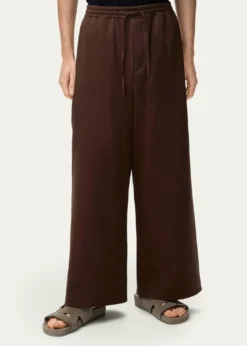 Loewex Paula's Ibiza Men's Washed Satin Wide-Leg Drawstring Pants