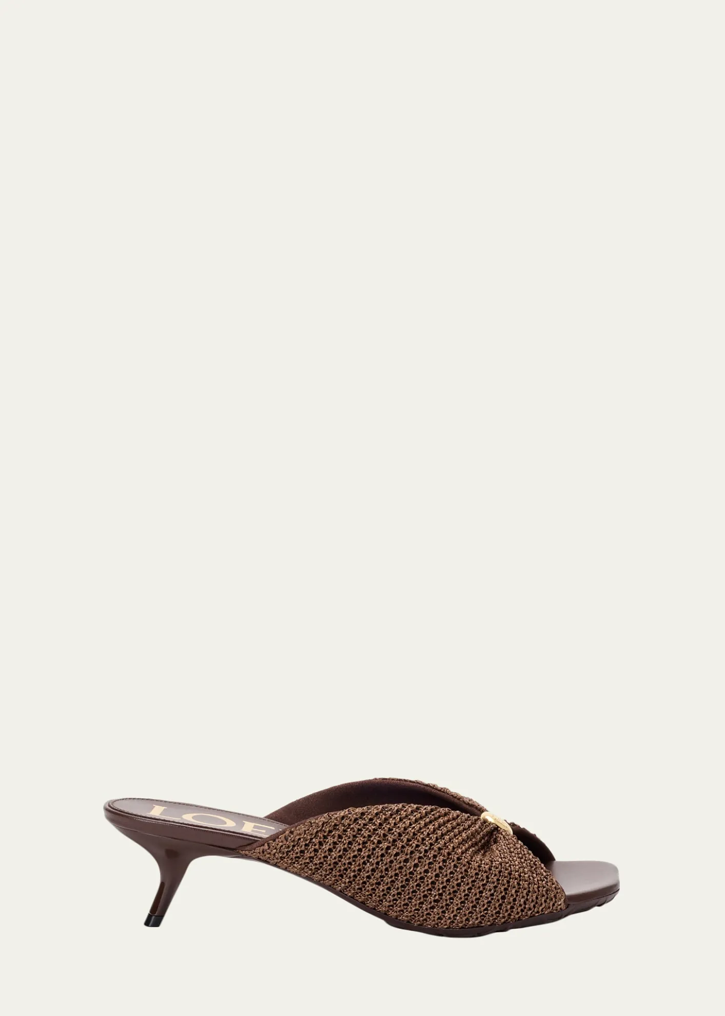 Loewex Paula's Ibiza 45mm Pebble Woven Slide Sandals