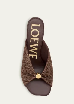 Loewex Paula's Ibiza 45mm Pebble Woven Slide Sandals