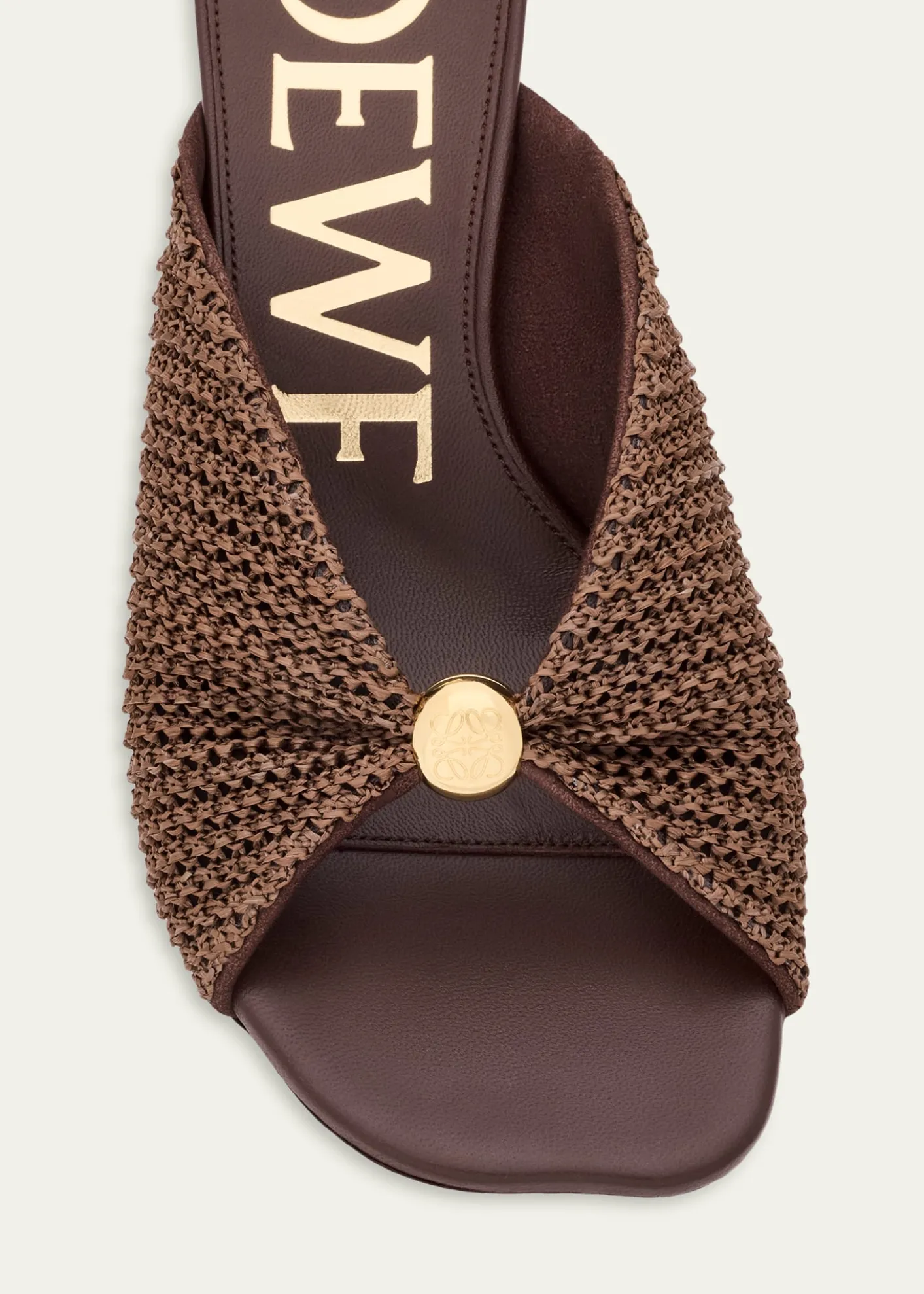 Loewex Paula's Ibiza 45mm Pebble Woven Slide Sandals